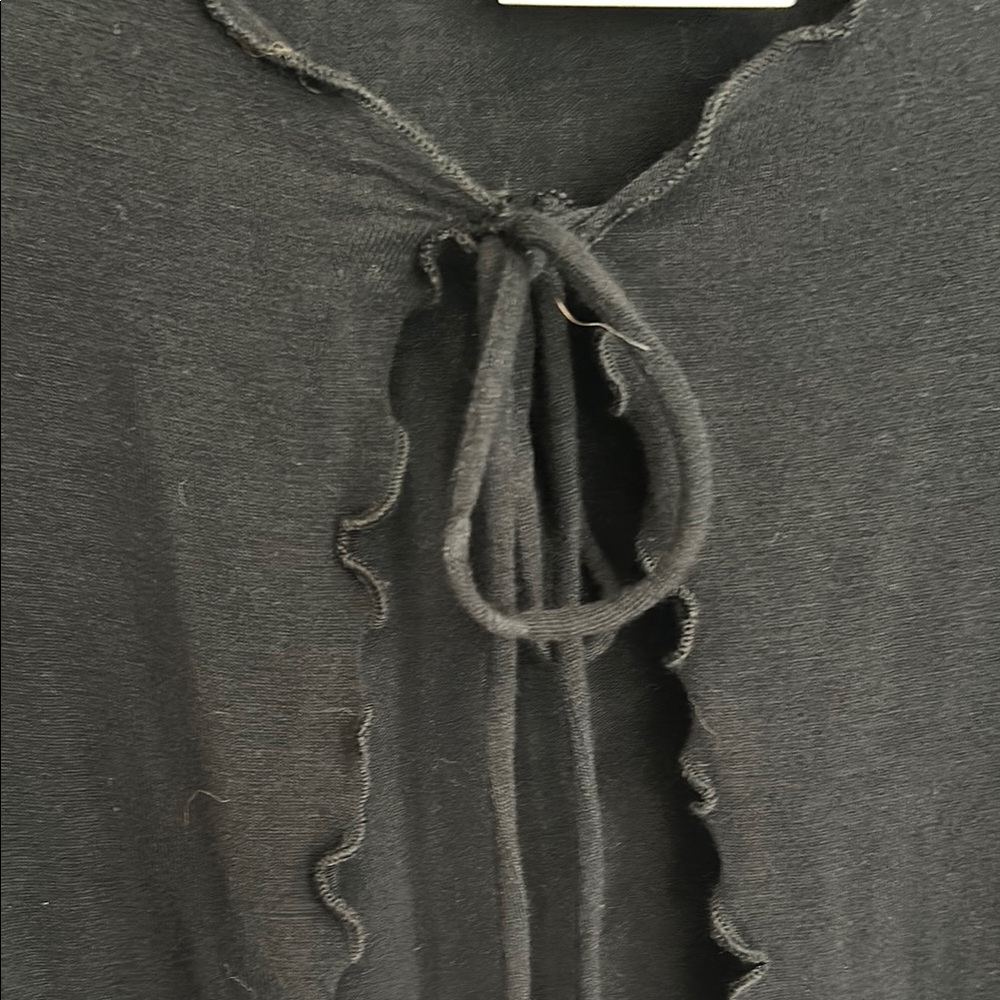 Forever 21 Black Ruffled Cardigan -tie front - Picture 5 of 6